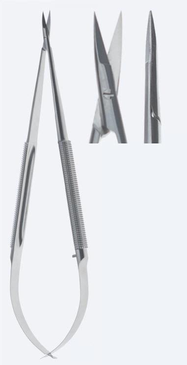 Ножиці мікро, для кистьової та пласт хірургії, діам 8 мм, довж лез 14 мм, для судин 0,5-1,5 мм, довж 180 мм. Бренд - Asanus Medizintechnik Gmb, Німеччина